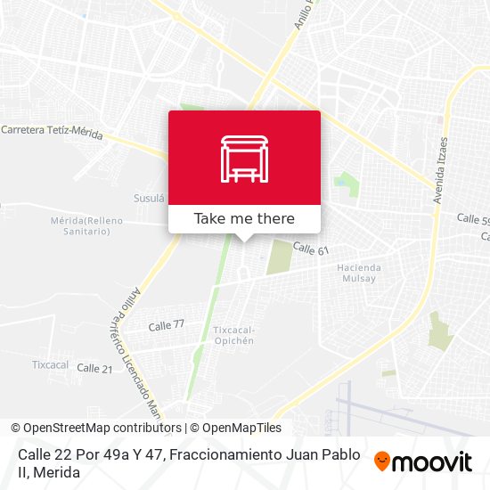 Mapa de Calle 22 Por 49a Y 47, Fraccionamiento Juan Pablo II