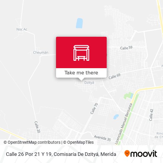 Calle 26 Por 21 Y 19, Comisaría De Dzityá map