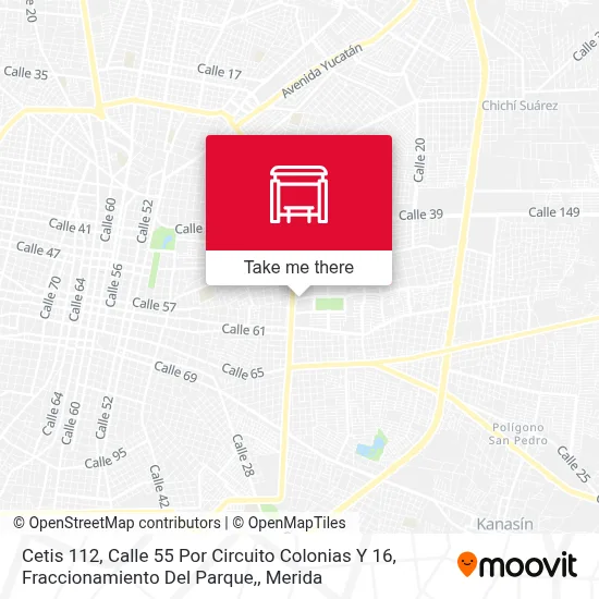 Cetis 112, Calle 55 Por Circuito Colonias Y 16, Fraccionamiento Del Parque, map