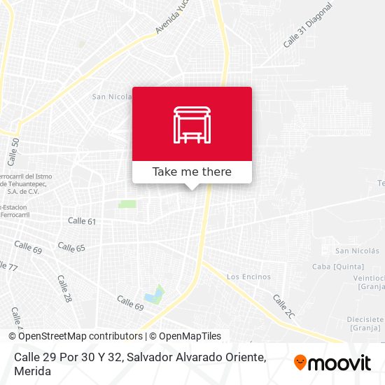 Calle 29 Por 30 Y 32, Salvador Alvarado Oriente map
