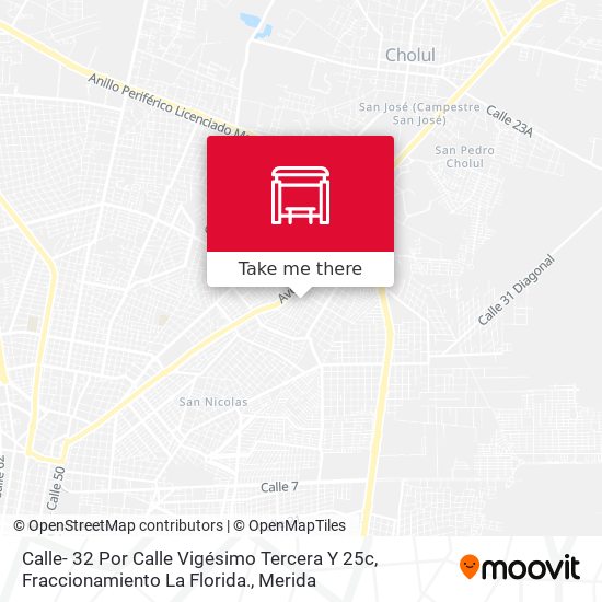 Mapa de Calle- 32 Por Calle Vigésimo Tercera Y 25c, Fraccionamiento La Florida.