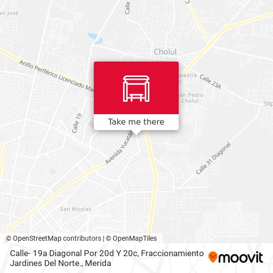 Mapa de Calle- 19a Diagonal Por 20d Y 20c, Fraccionamiento Jardines Del Norte.