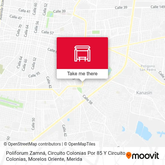 Poliforum Zamná, Circuito Colonias Por 85 Y Circuito Colonias, Morelos Oriente map