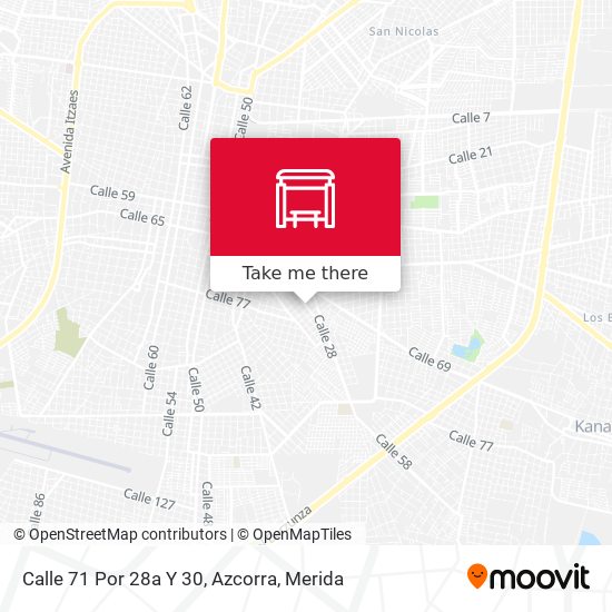 Mapa de Calle 71 Por 28a Y 30, Azcorra