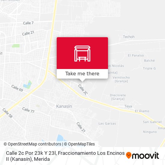 Calle 2c Por 23k Y 23l, Fraccionamiento Los Encinos II (Kanasín) map