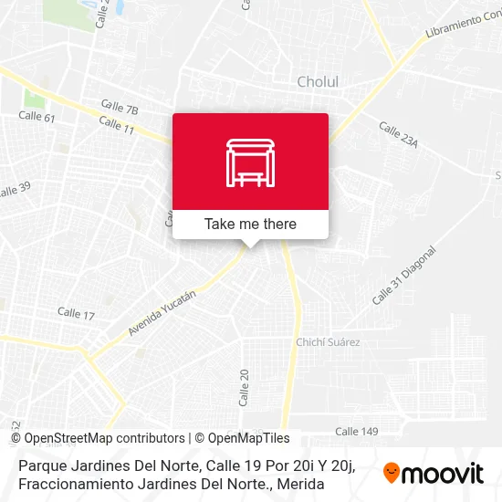 Parque Jardines Del Norte, Calle 19 Por 20i Y 20j, Fraccionamiento Jardines Del Norte. map
