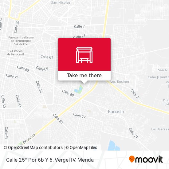 Mapa de Calle 25ᴬ Por 6b Y 6, Vergel IV