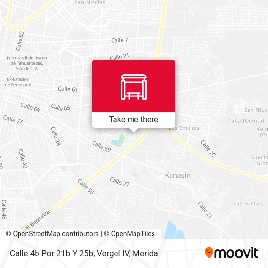 Mapa de Calle 4b Por 21b Y 25b, Vergel IV