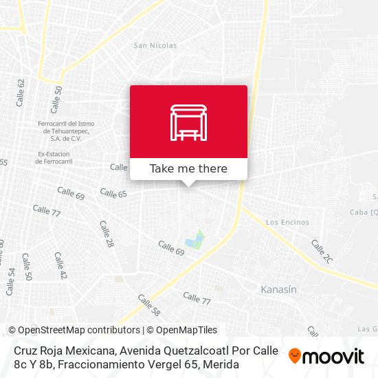 Cruz Roja Mexicana, Avenida Quetzalcoatl Por Calle 8c Y 8b, Fraccionamiento Vergel 65 map