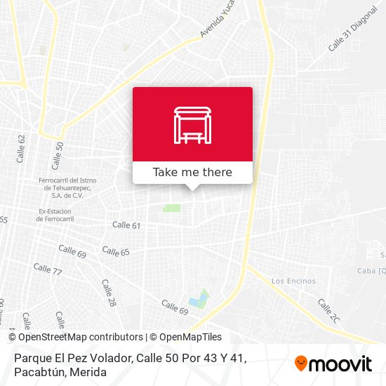 Parque El Pez Volador, Calle 50 Por 43 Y 41, Pacabtún map