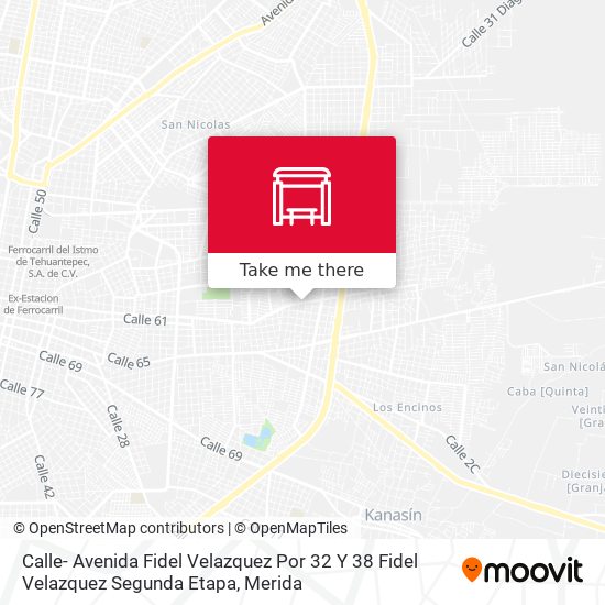 Calle- Avenida Fidel Velazquez Por 32 Y 38 Fidel Velazquez Segunda Etapa map