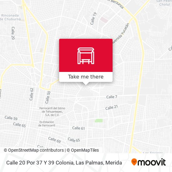 Calle 20 Por 37 Y 39 Colonia, Las Palmas map