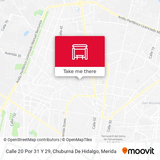 Mapa de Calle 20 Por 31 Y 29, Chuburná De Hidalgo