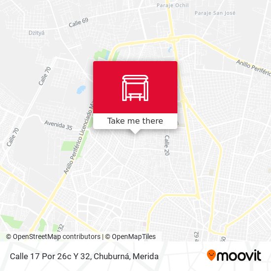 Mapa de Calle 17 Por 26c Y 32, Chuburná