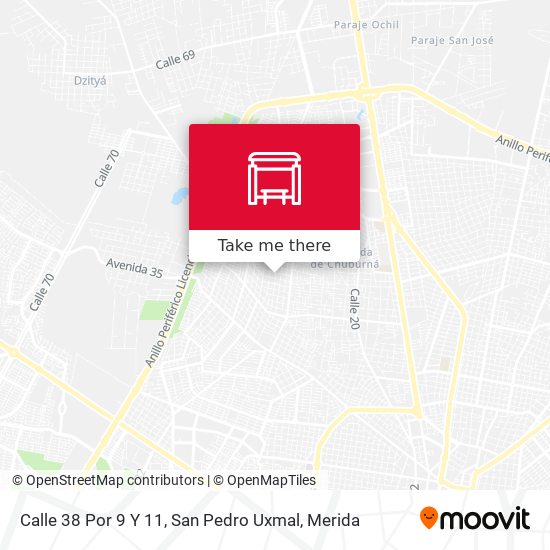 Mapa de Calle 38 Por 9 Y 11, San Pedro Uxmal