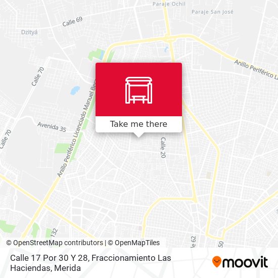 Calle 17 Por 30 Y 28, Fraccionamiento Las Haciendas map