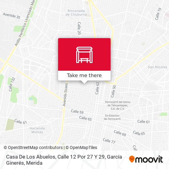 Casa De Los Abuelos, Calle 12 Por 27 Y 29, García Ginerés map