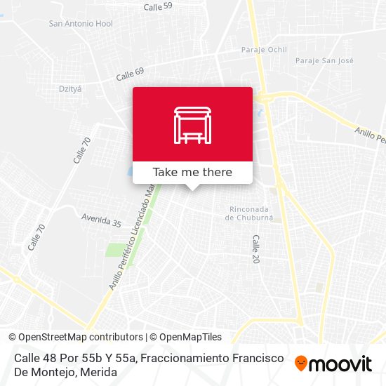 Calle 48 Por 55b Y 55a, Fraccionamiento Francisco De Montejo map