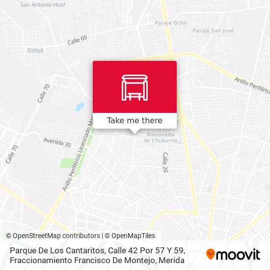 Parque De Los Cantaritos, Calle 42 Por 57 Y 59, Fraccionamiento Francisco De Montejo map