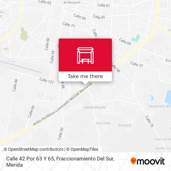 Calle 42 Por 63 Y 65, Fraccionamiento Del Sur map