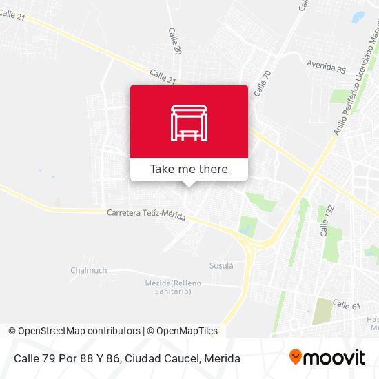 Mapa de Calle 79 Por 88 Y 86, Ciudad Caucel