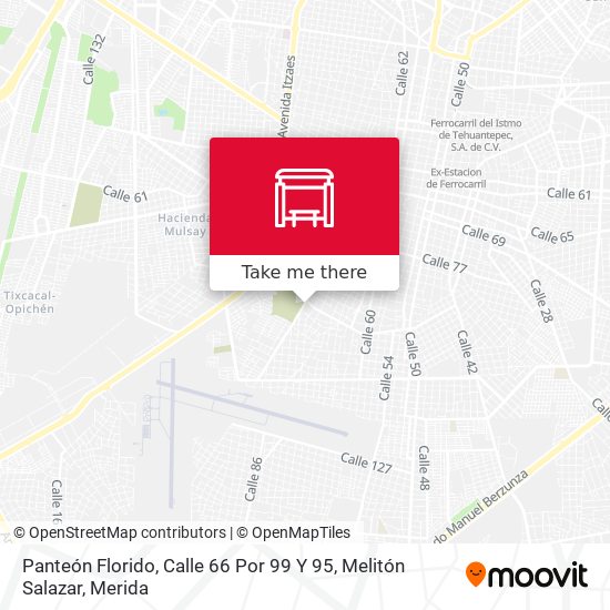 Mapa de Panteón Florido, Calle 66 Por 99 Y 95, Melitón Salazar