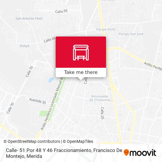 Mapa de Calle- 51 Por 48 Y 46 Fraccionamiento, Francisco De Montejo