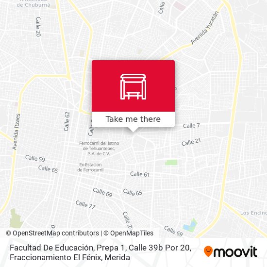 Facultad De Educación, Prepa 1, Calle 39b Por 20, Fraccionamiento El Fénix map