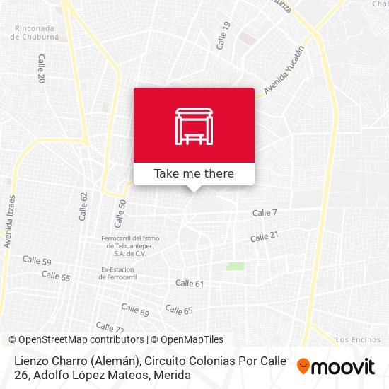 Lienzo Charro (Alemán), Circuito Colonias Por Calle 26, Adolfo López Mateos map