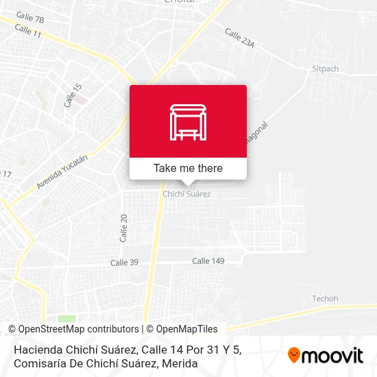 Hacienda Chichí Suárez, Calle 14 Por 31 Y 5, Comisaría De Chichí Suárez map