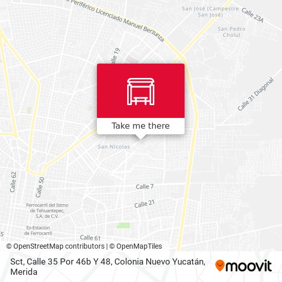 Sct, Calle 35 Por 46b Y 48, Colonia Nuevo Yucatán map