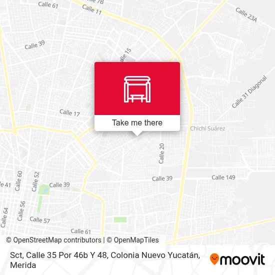 Sct, Calle 35 Por 46b Y 48, Colonia Nuevo Yucatán map