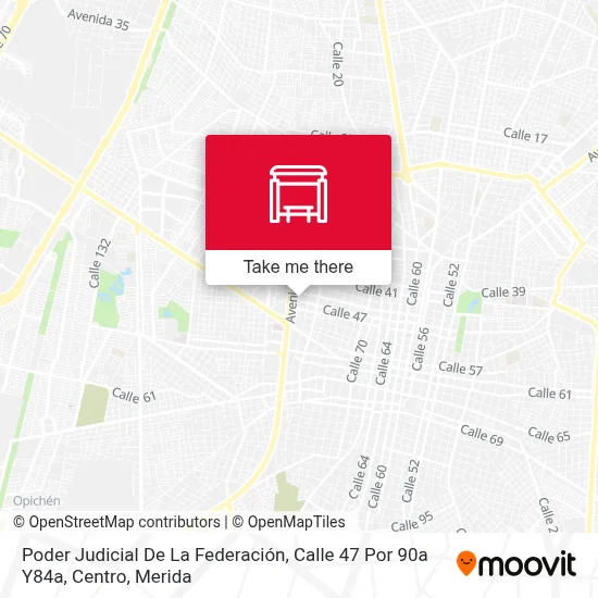 Poder Judicial De La Federación, Calle 47 Por 90a Y84a, Centro map