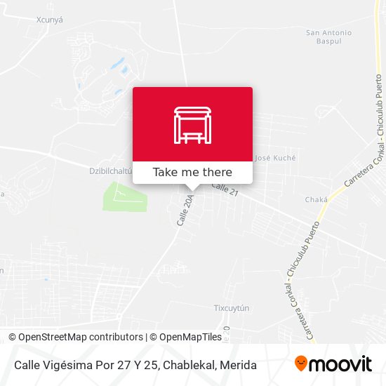Calle Vigésima Por 27 Y 25, Chablekal map