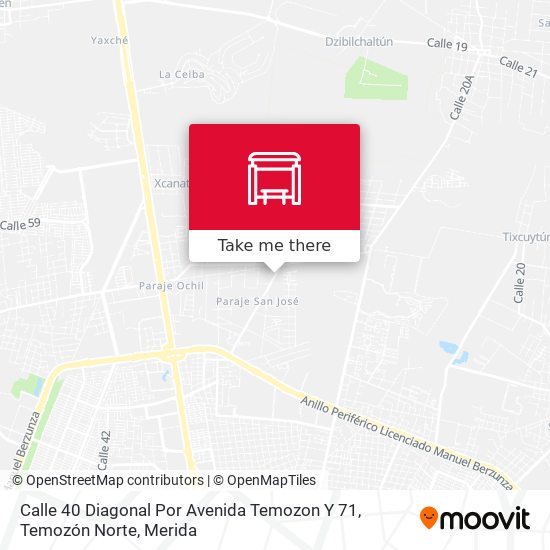 Calle 40 Diagonal Por Avenida Temozon Y 71, Temozón Norte map