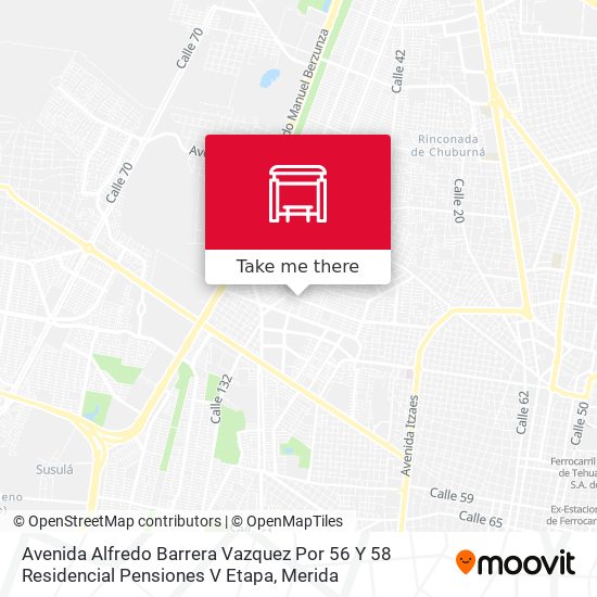 Avenida Alfredo Barrera Vazquez Por 56 Y 58 Residencial Pensiones V Etapa map