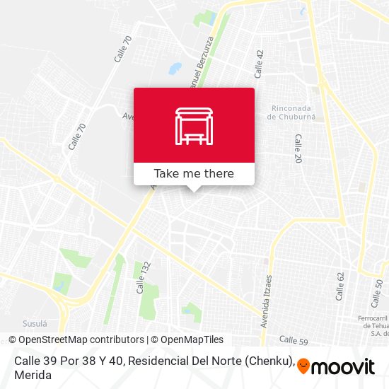 Calle 39 Por 38 Y 40, Residencial Del Norte (Chenku) map