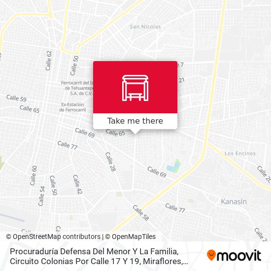 Mapa de Procuraduría Defensa Del Menor Y La Familia, Circuito Colonias Por Calle 17 Y 19, Miraflores