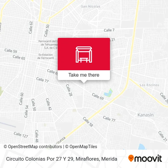 Mapa de Circuito Colonias Por 27 Y 29, Miraflores