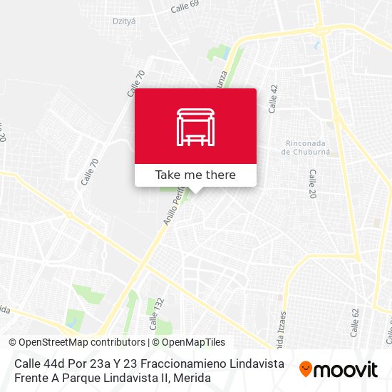 Mapa de Calle 44d  Por 23a Y 23 Fraccionamieno Lindavista Frente A Parque Lindavista II