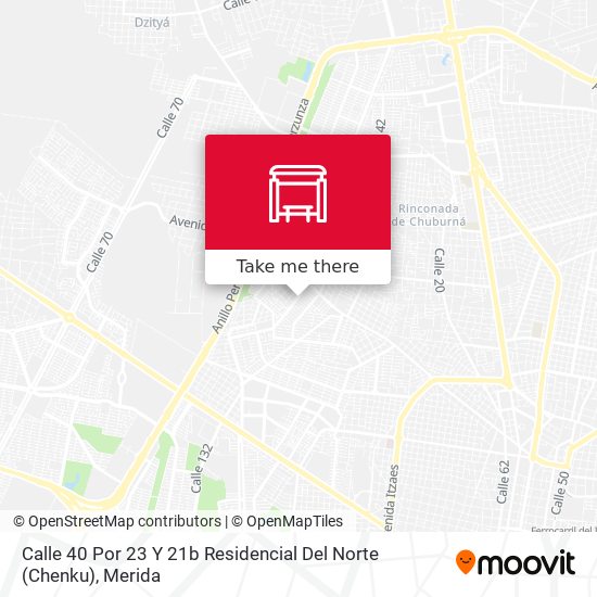 Calle 40 Por 23 Y 21b Residencial Del Norte (Chenku) map