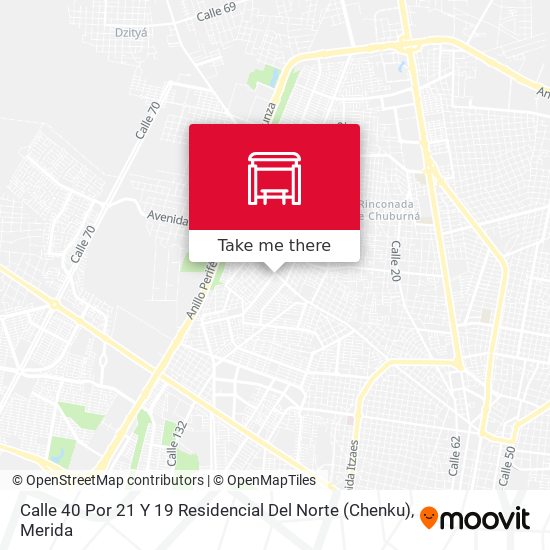 Mapa de Calle 40 Por 21 Y 19 Residencial Del Norte (Chenku)