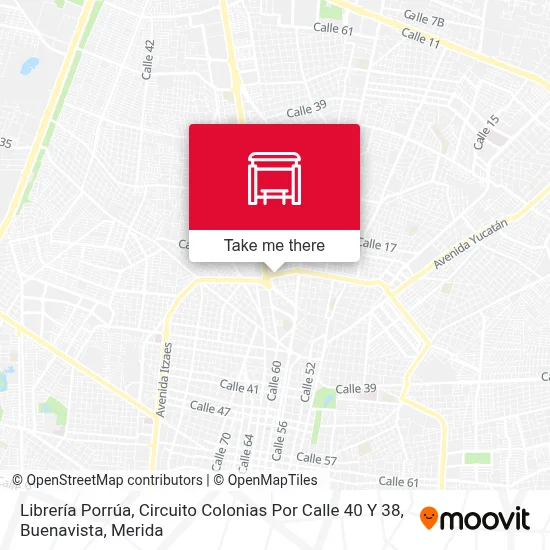 Librería Porrúa, Circuito Colonias Por Calle 40 Y 38, Buenavista map