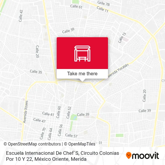 Escuela Internacional De Chef´S, Circuito Colonias Por 10 Y 22, México Oriente map