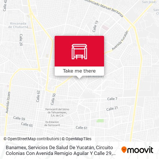 Banamex, Servicios De Salud De Yucatán, Circuito Colonias Con Avenida Remigio Aguilar Y Calle 29, Col. Alemán map