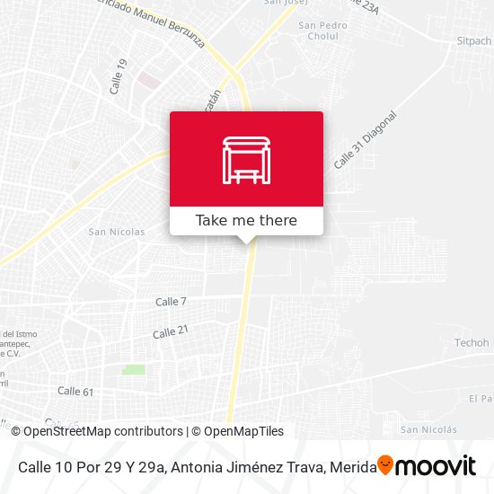 Calle 10 Por 29 Y 29a, Antonia Jiménez Trava map