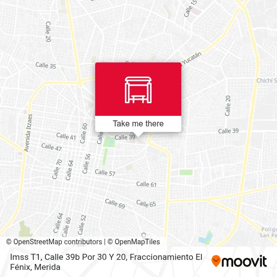 Imss T1, Calle 39b Por 30 Y 20, Fraccionamiento El Fénix map