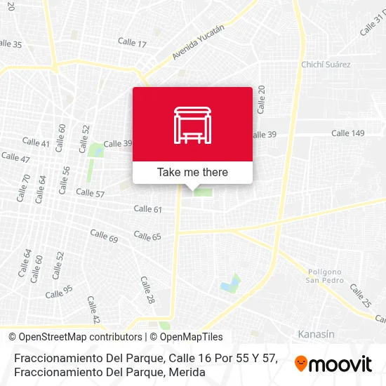 Fraccionamiento Del Parque,  Calle 16 Por 55 Y 57, Fraccionamiento Del Parque map