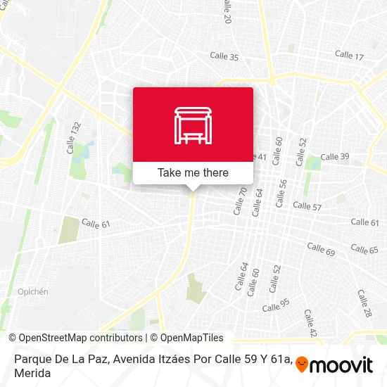 Parque De La Paz, Avenida Itzáes Por Calle 59 Y 61a map