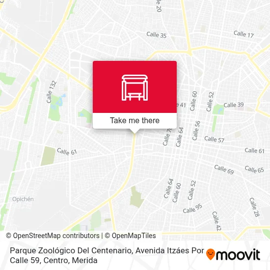 Parque Zoológico Del Centenario, Avenida Itzáes Por Calle 59, Centro map